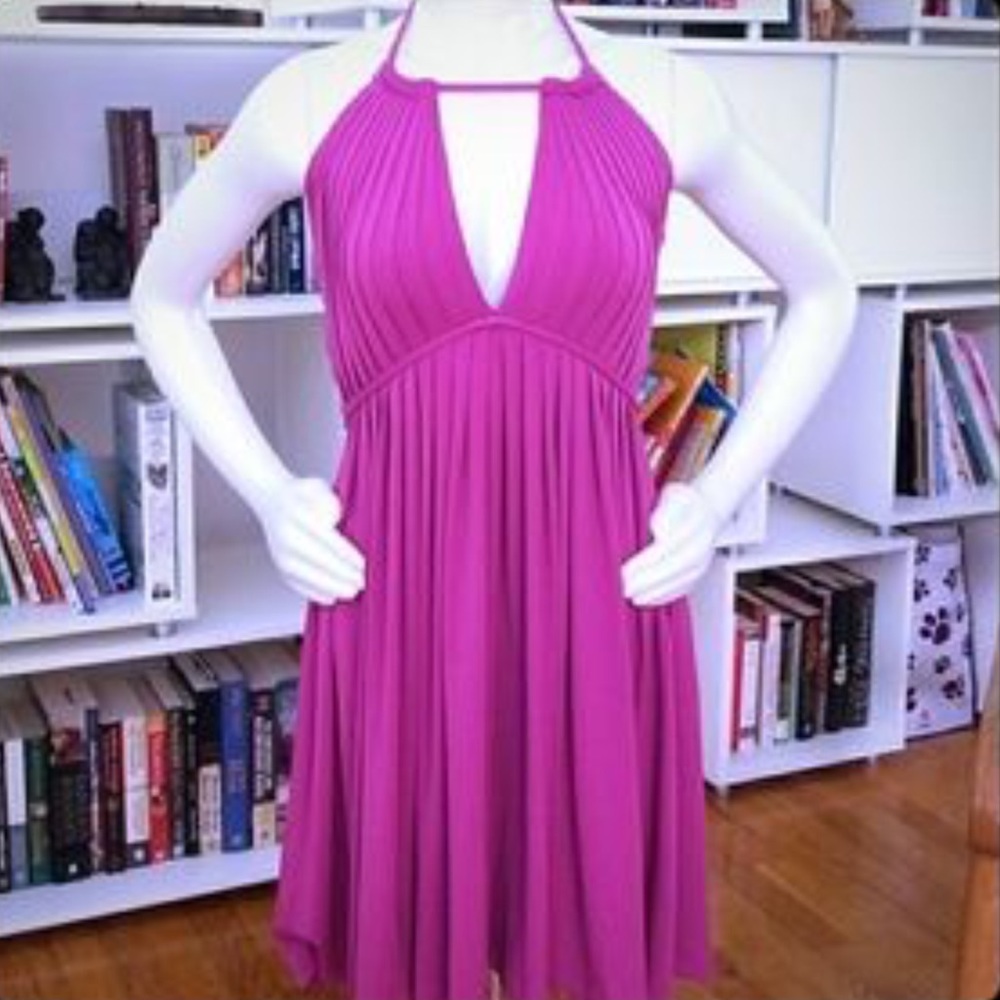 Arden B. Magenta Halter Dress